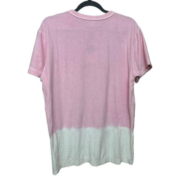 New Howlin" Fons Hand Dyed Men Top Tee in Light Pink Size Large Short Sleeves - Picture 4 of 10
